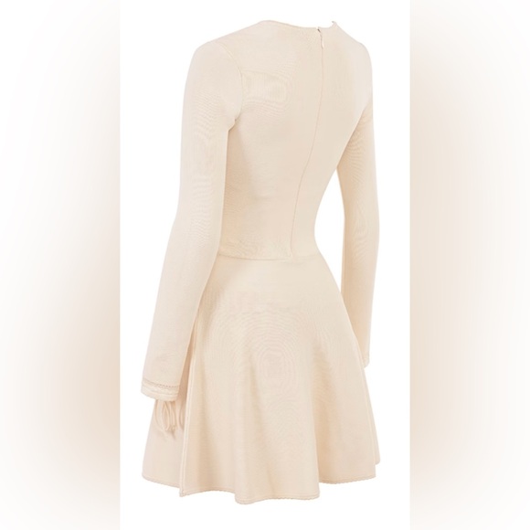 House Of CB CAPRICE CREAM DAINTY KNIT MINI DRESS, Size 14-16 (XL) - Picture 10 of 14